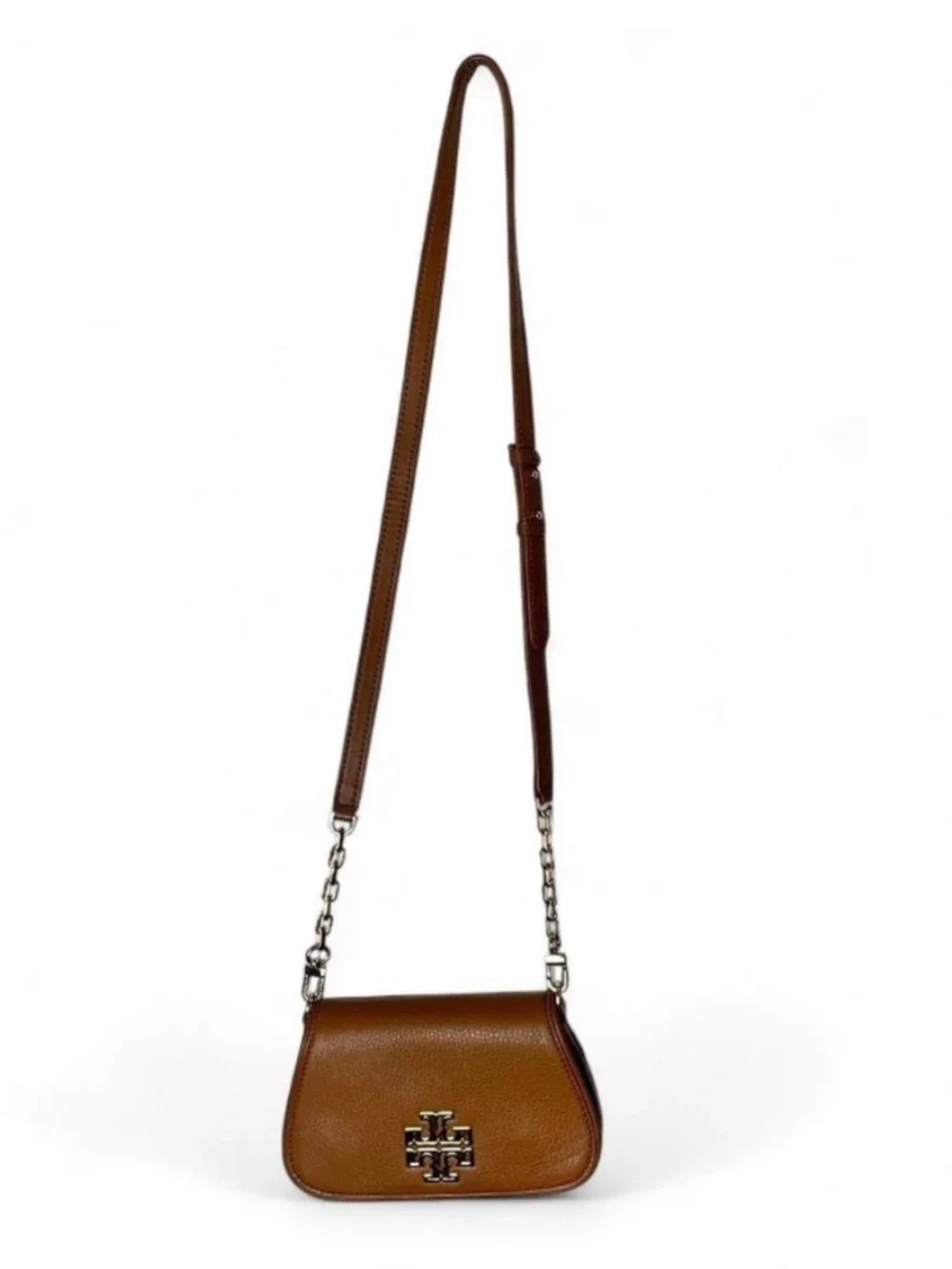 Tory Burch Britten Convertible Crossbody Bag Moose Brown